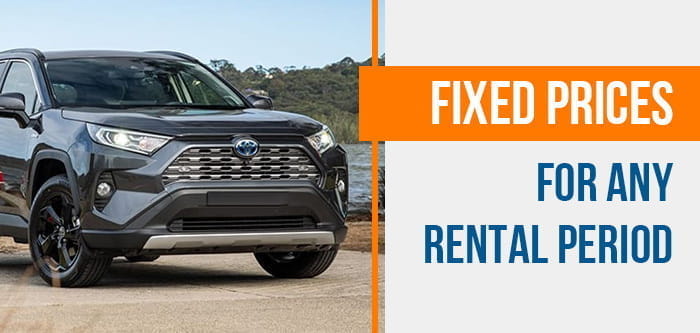 A favorable price for any period of car rental