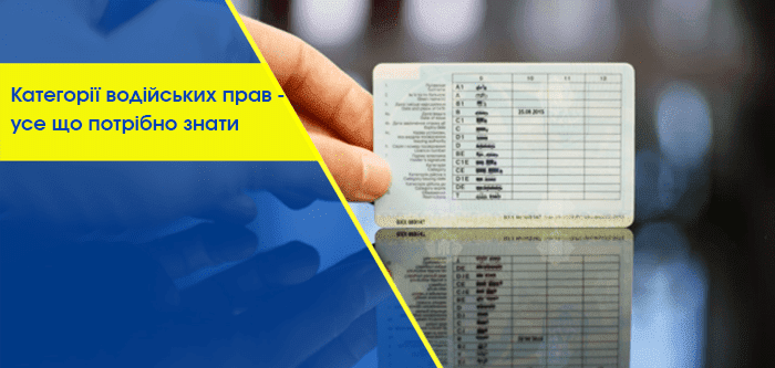 Категорії водійських прав